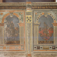 Two parapets with inscriptions for the organ restoration in 1646